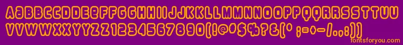 Overloab1 Font – Orange Fonts on Purple Background