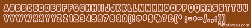 Overloab1 Font – Pink Fonts on Brown Background