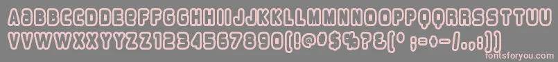 Overloab1 Font – Pink Fonts on Gray Background