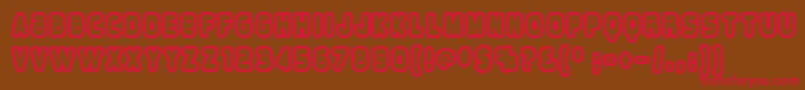 Overloab1 Font – Red Fonts on Brown Background