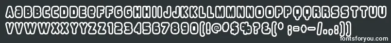 Overloab1 Font – White Fonts on Black Background