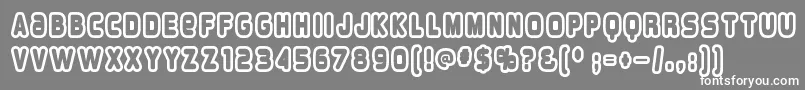 フォントOverloab1 – 灰色の背景に白い文字