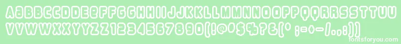 Overloab1 Font – White Fonts on Green Background