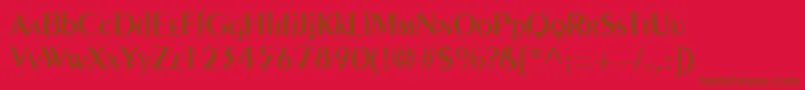 Penta Font – Brown Fonts on Red Background