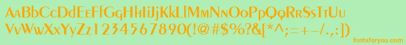 Penta Font – Orange Fonts on Green Background