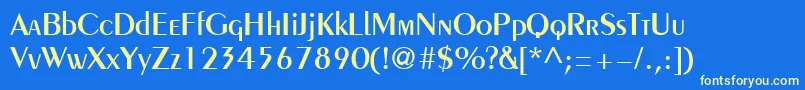 Penta Font – Yellow Fonts on Blue Background