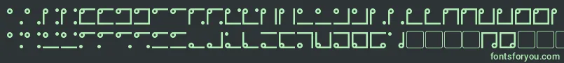 Czcionka Nyctographic – zielone czcionki na czarnym tle