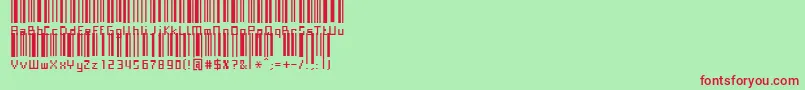Paskowy Font – Red Fonts on Green Background