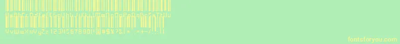 Paskowy Font – Yellow Fonts on Green Background