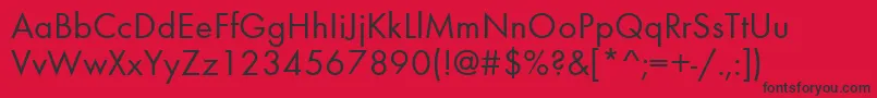 FusionNormal Font – Black Fonts on Red Background