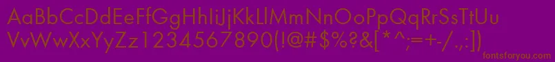 FusionNormal Font – Brown Fonts on Purple Background