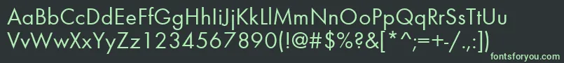 FusionNormal Font – Green Fonts on Black Background