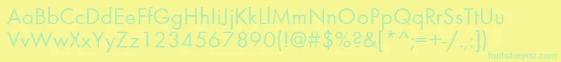 FusionNormal Font – Green Fonts on Yellow Background