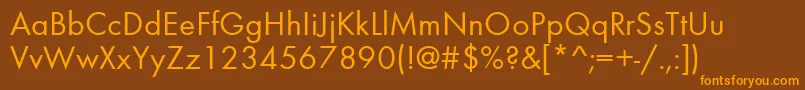 FusionNormal Font – Orange Fonts on Brown Background