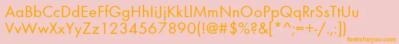 FusionNormal Font – Orange Fonts on Pink Background