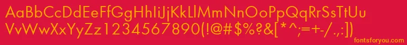 FusionNormal Font – Orange Fonts on Red Background