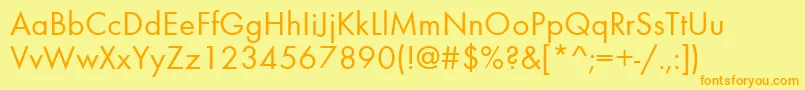 FusionNormal Font – Orange Fonts on Yellow Background