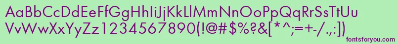 FusionNormal Font – Purple Fonts on Green Background