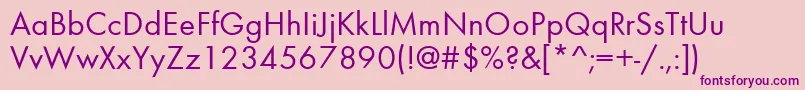 FusionNormal Font – Purple Fonts on Pink Background