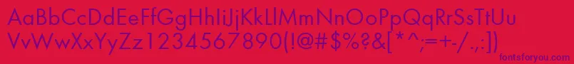 FusionNormal Font – Purple Fonts on Red Background