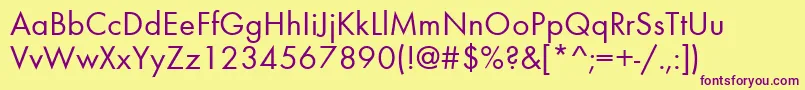 FusionNormal Font – Purple Fonts on Yellow Background