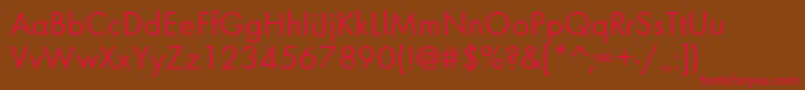 FusionNormal Font – Red Fonts on Brown Background