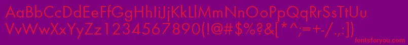 FusionNormal Font – Red Fonts on Purple Background
