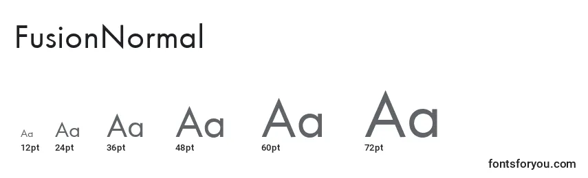 FusionNormal Font Sizes