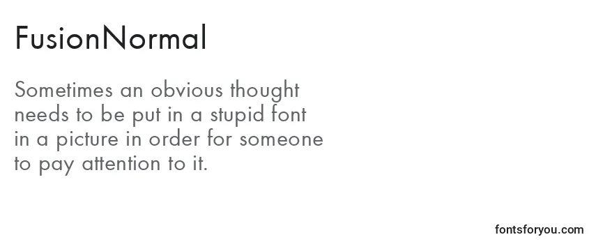 FusionNormal Font