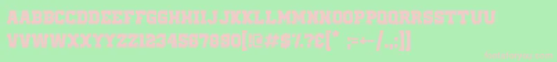 Fonte OldSchoolUnitedRegular – fontes rosa em um fundo verde