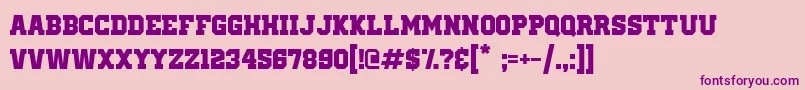 OldSchoolUnitedRegular Font – Purple Fonts on Pink Background