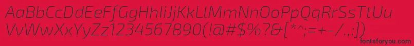 Exo2Extralightitalic Font – Black Fonts on Red Background