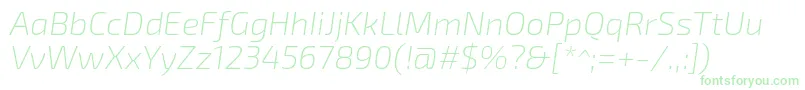 フォントExo2Extralightitalic – 緑のフォント