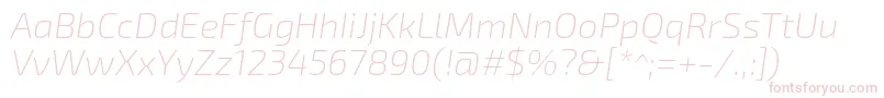 Exo2Extralightitalic Font – Pink Fonts on White Background