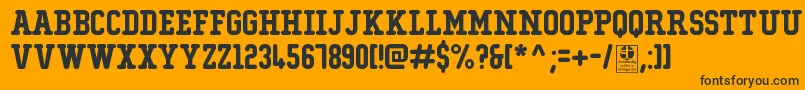 TypoCollegeRoundedDemo Font – Black Fonts on Orange Background