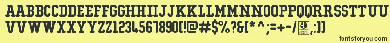 TypoCollegeRoundedDemo Font – Black Fonts on Yellow Background