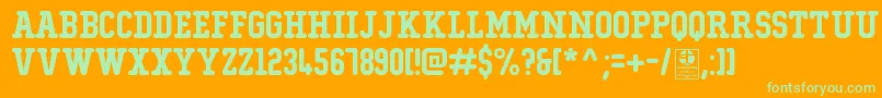 More about TypoCollegeRoundedDemo Font TypoCollegeRoundedDemo Font – Green Fonts on Orange Background