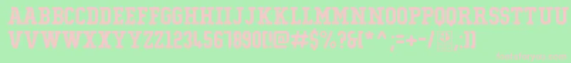 TypoCollegeRoundedDemo Font – Pink Fonts on Green Background