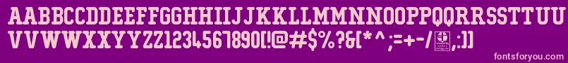 TypoCollegeRoundedDemo Font – Pink Fonts on Purple Background