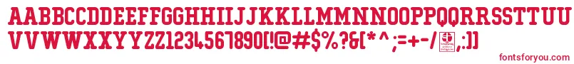 TypoCollegeRoundedDemo Font – Red Fonts on White Background