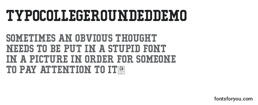 TypoCollegeRoundedDemo-fontti