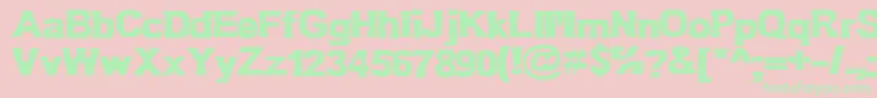 BnOldFashion Font – Green Fonts on Pink Background