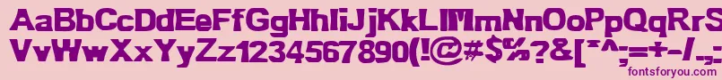 BnOldFashion Font – Purple Fonts on Pink Background