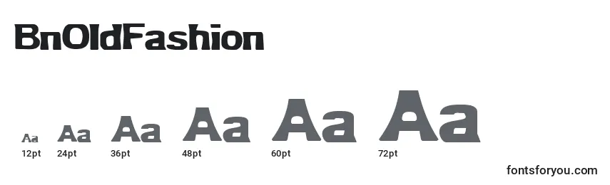 Размеры шрифта BnOldFashion