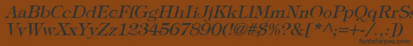 TypographyTimesItalic Font – Black Fonts on Brown Background