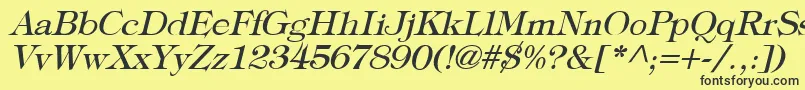 TypographyTimesItalic Font – Black Fonts on Yellow Background