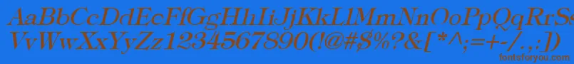 TypographyTimesItalic Font – Brown Fonts on Blue Background
