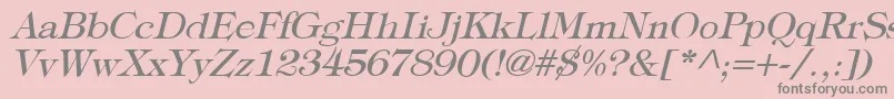 TypographyTimesItalic Font – Gray Fonts on Pink Background