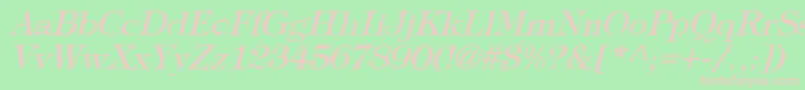 TypographyTimesItalic Font – Pink Fonts on Green Background