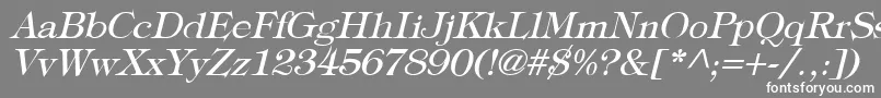 TypographyTimesItalic Font – White Fonts on Gray Background